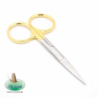 4 1/2" Ciseaux Pour Les Poils - Droits Plaqués Or
